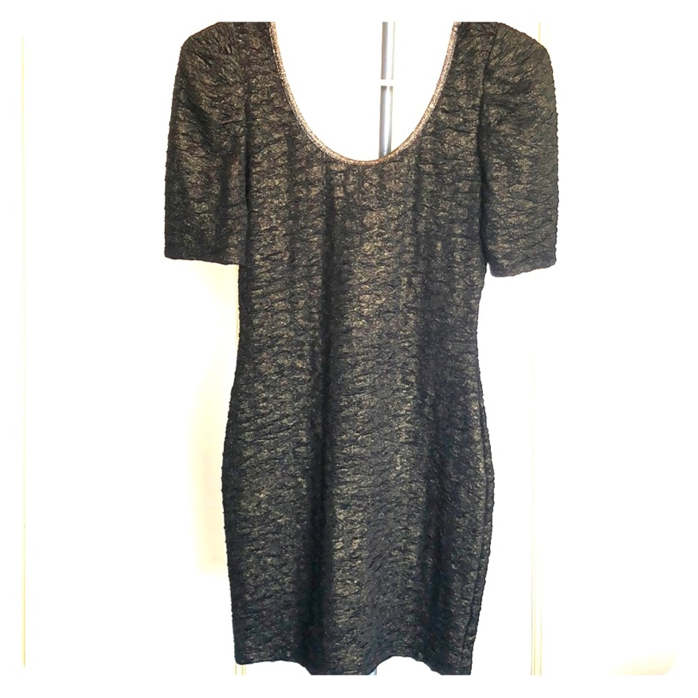 Shimmery Golden Black dress